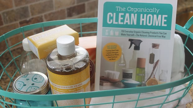 Book and natural cleaning supplies