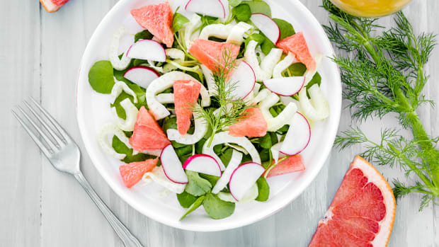 Vegan Fennel Salad with Grapefruit, Watercress, and Radishes