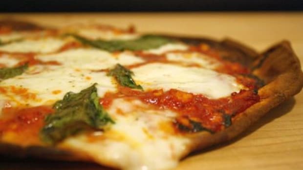 Flatbread Margherita Pizza, by Kimberley Stakal
