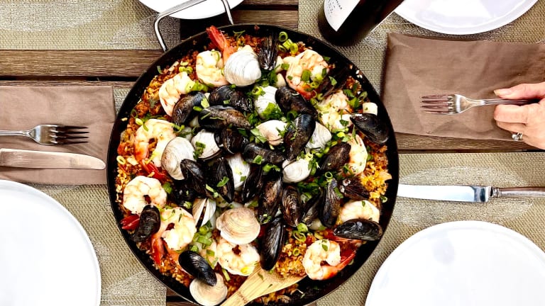 Seafood and Chorizo Paella