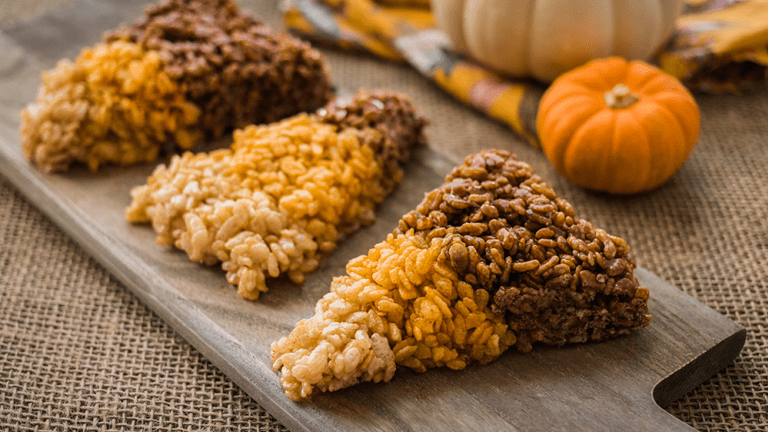 Candy Corn Rice Crispy Treats [Plant-Based]: the Halloween Recipe Everyone Can Make
