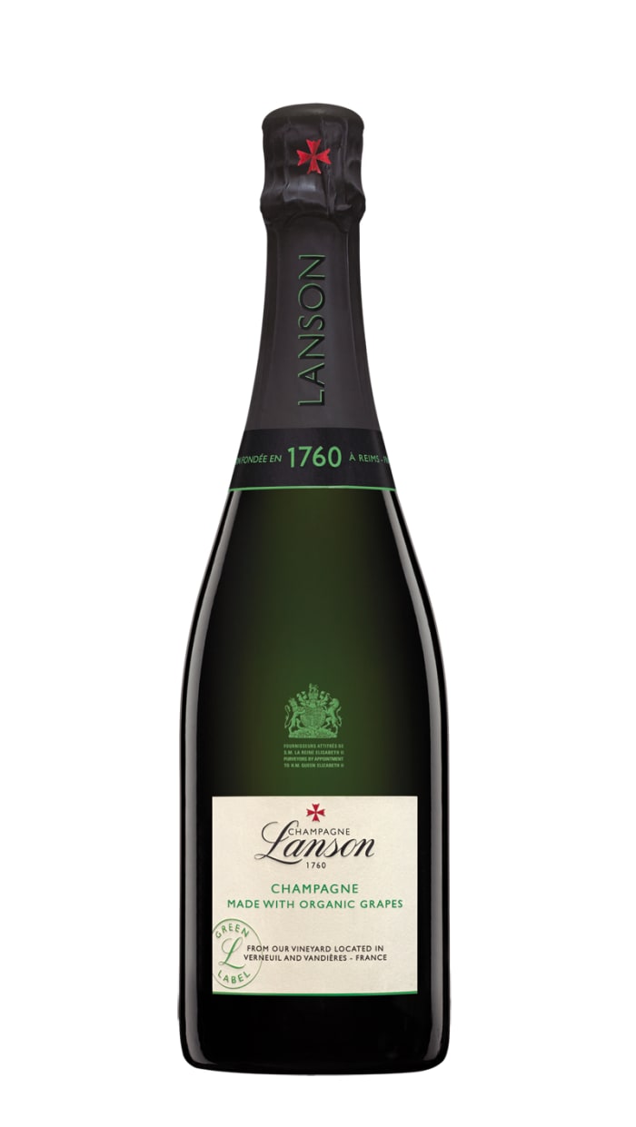 lanson's organic champagne bottle