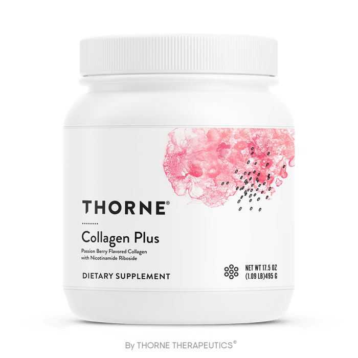 Collagen Plus - A bovine based collagen powder by Thorne Therapeutics. 