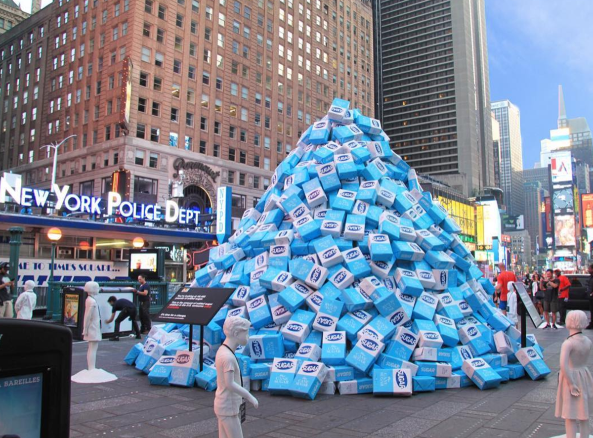 KIND Dumps 50,000 Pounds of Sugar in Times Square