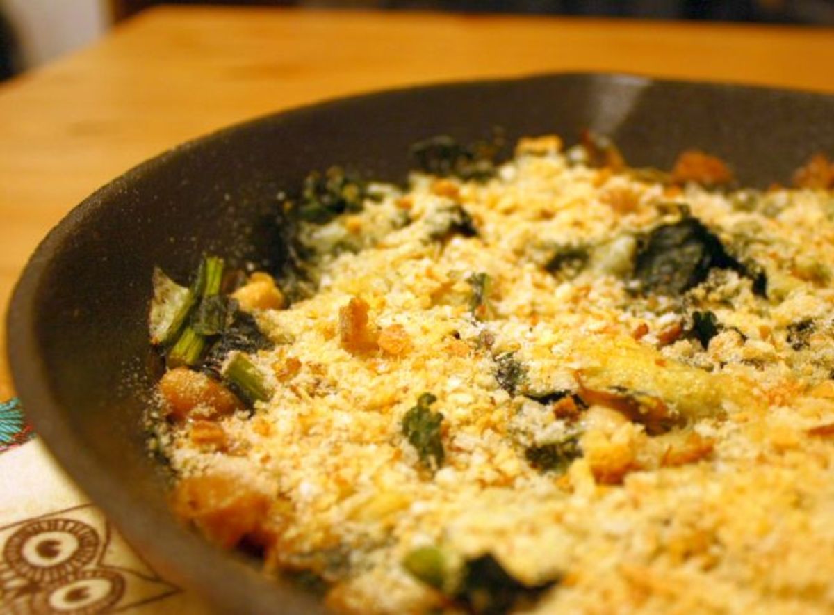 Winter Kale Casserole With White Beans and Fontina