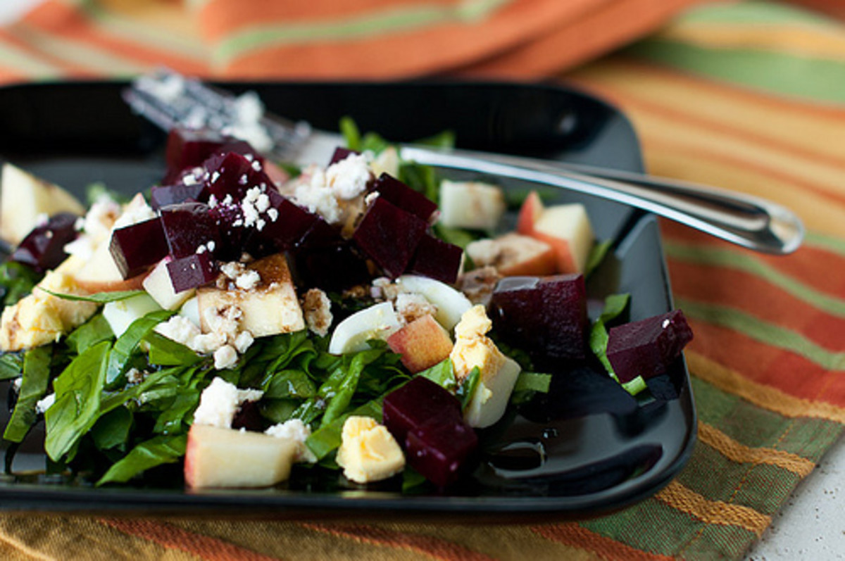 spinach and beet salad