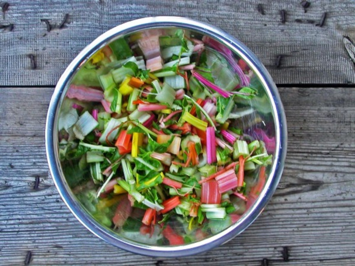 Green salad recipes, chard