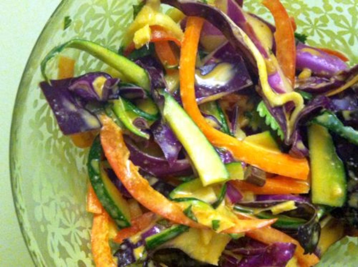 Raw Pad Thai Salad, by Kimberley Stakal
