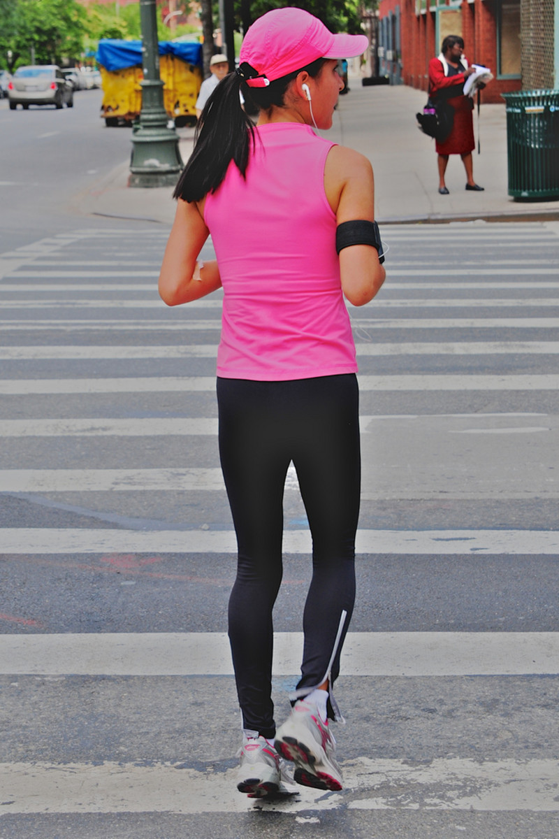women in pink exercising photo