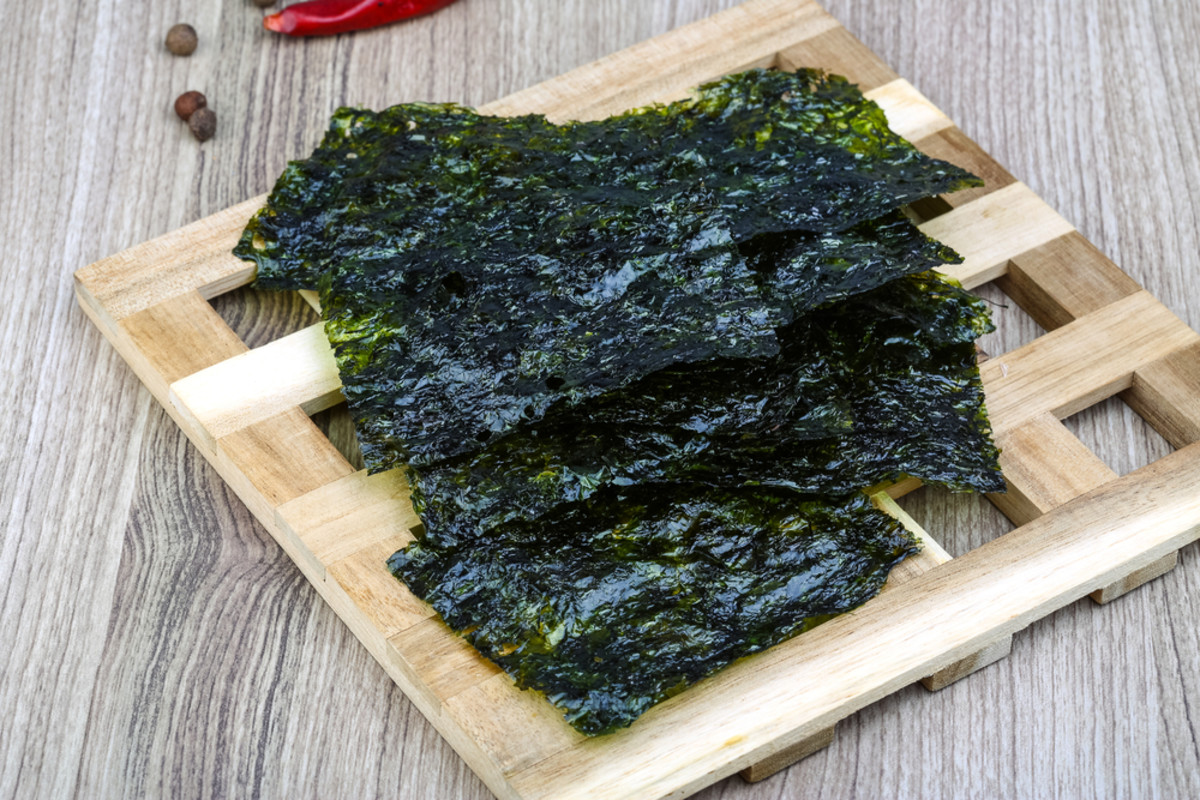Healthy snacks, seaweed