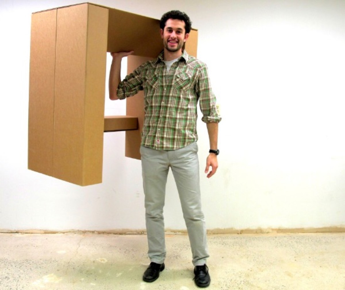 cardboard standing desk