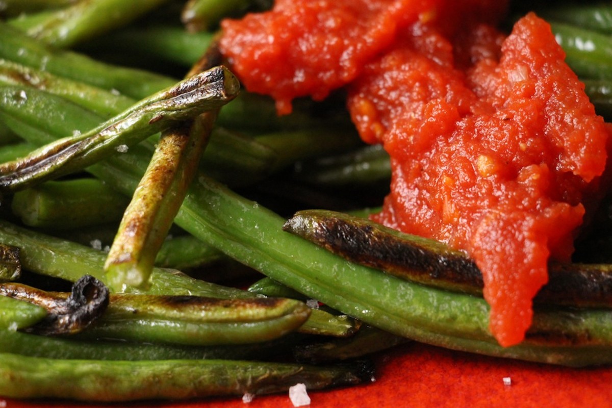 green beans and tomato preserve