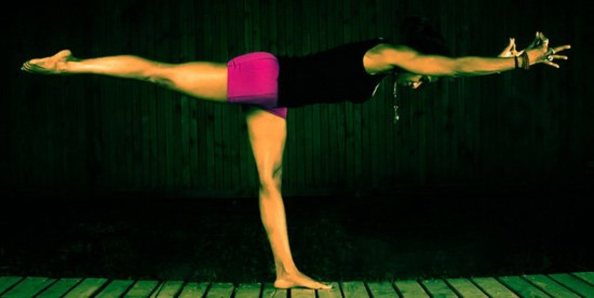 Woman balancing yoga