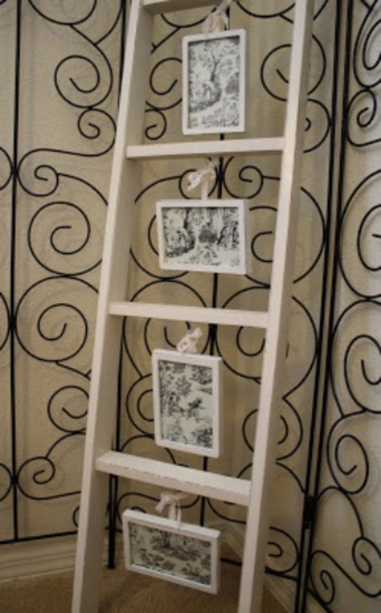 ladder photo display