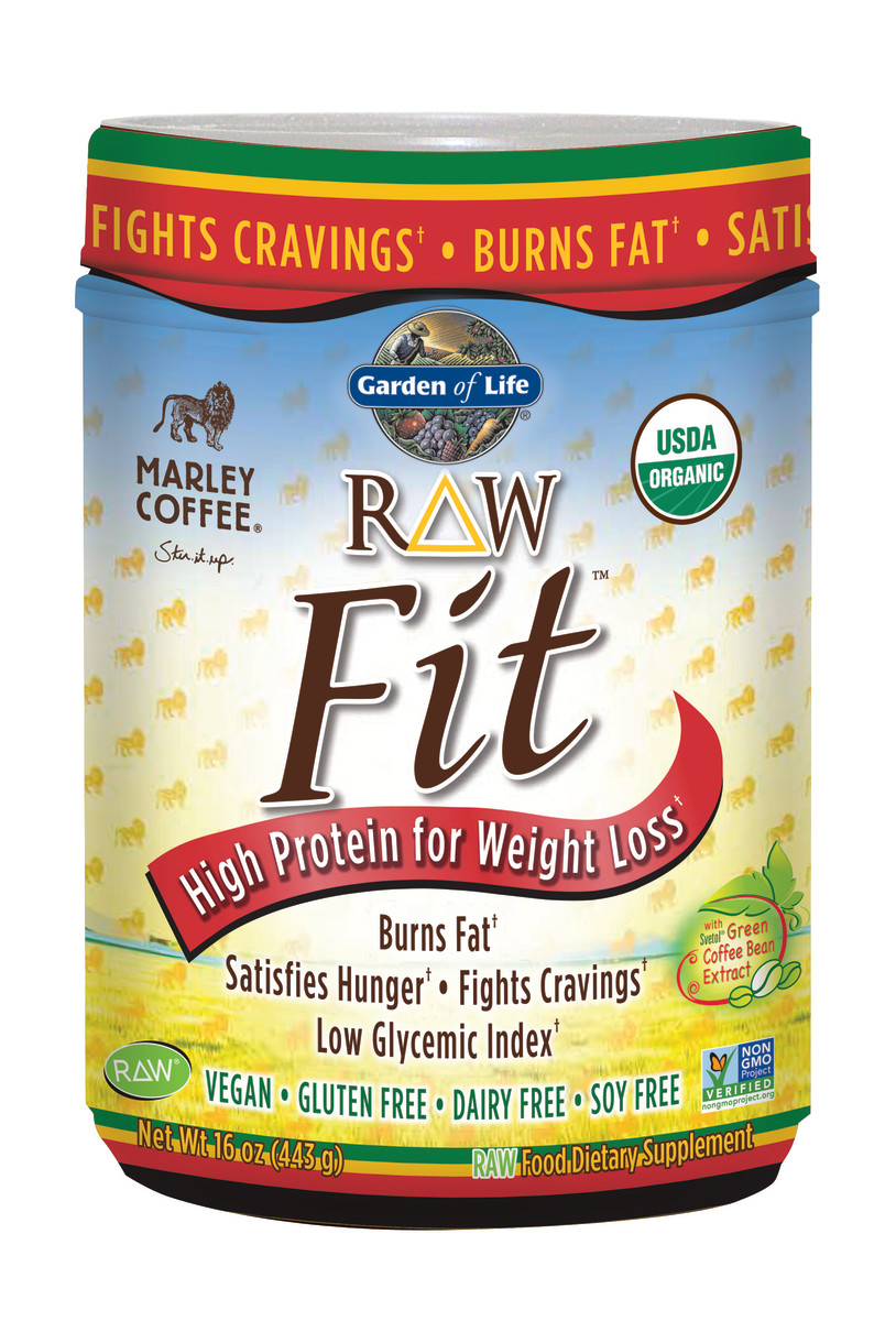 Garden of Life Raw Fit Protein Marley Coffee Bottle