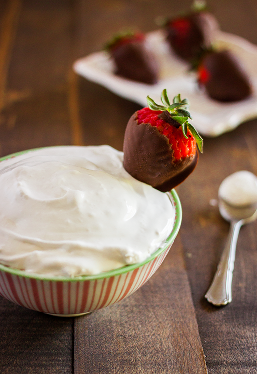 Chocolate Covered Strawberries with Coconut Whipped Cream Recipe
