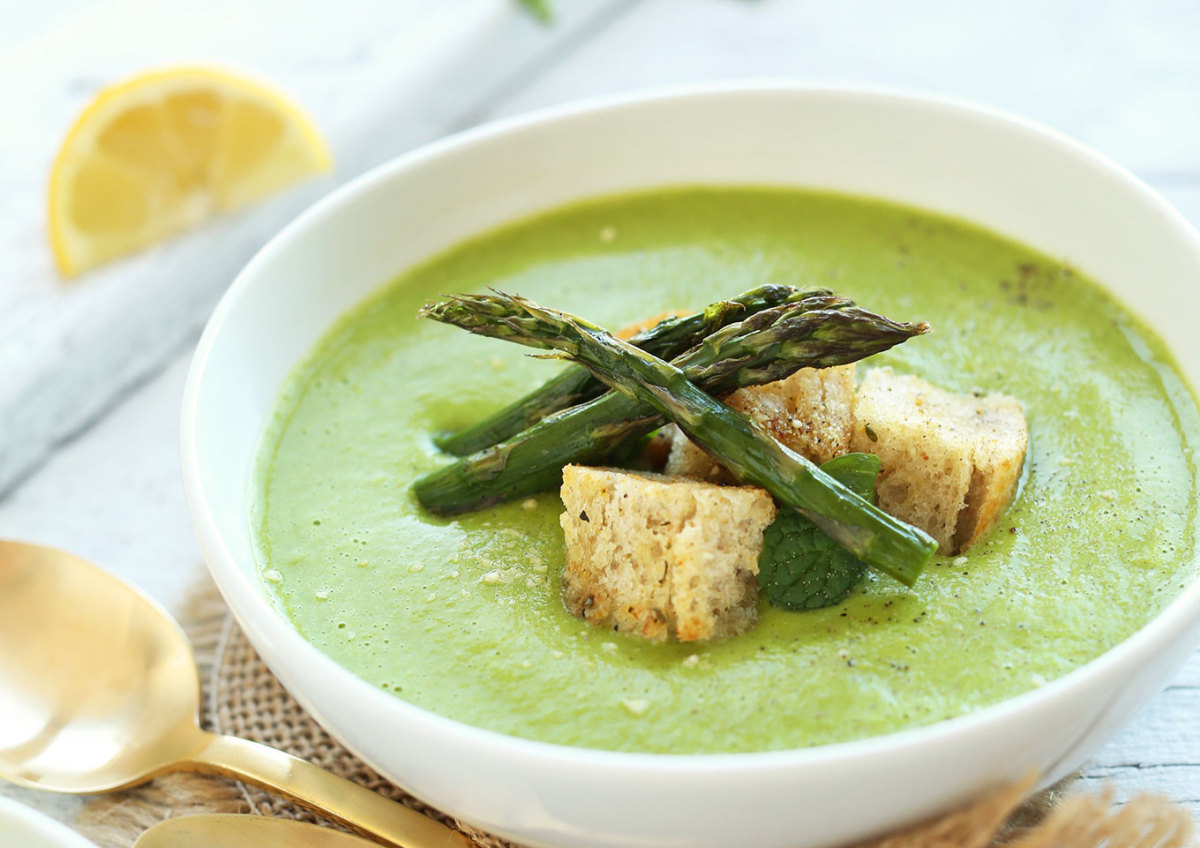 asparagus and pea soup