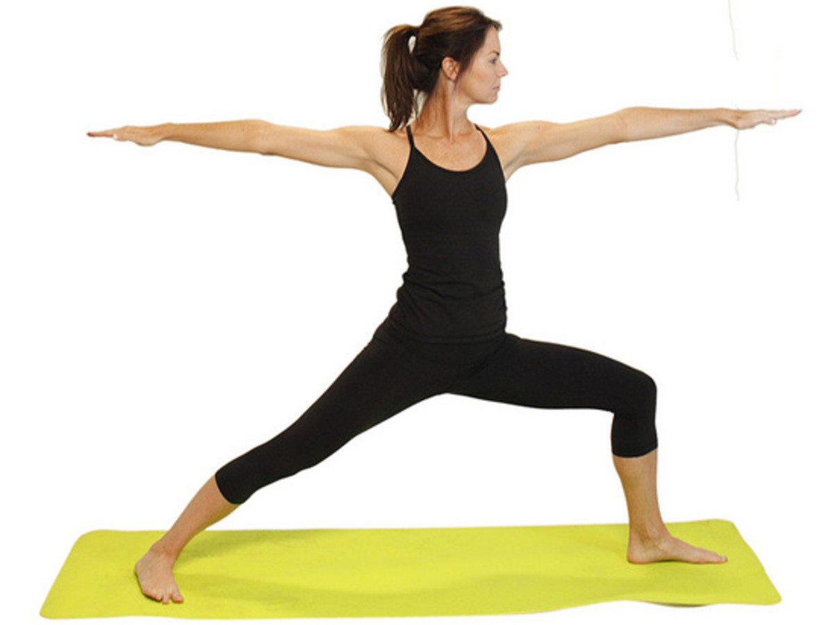 Woman in warrior pose