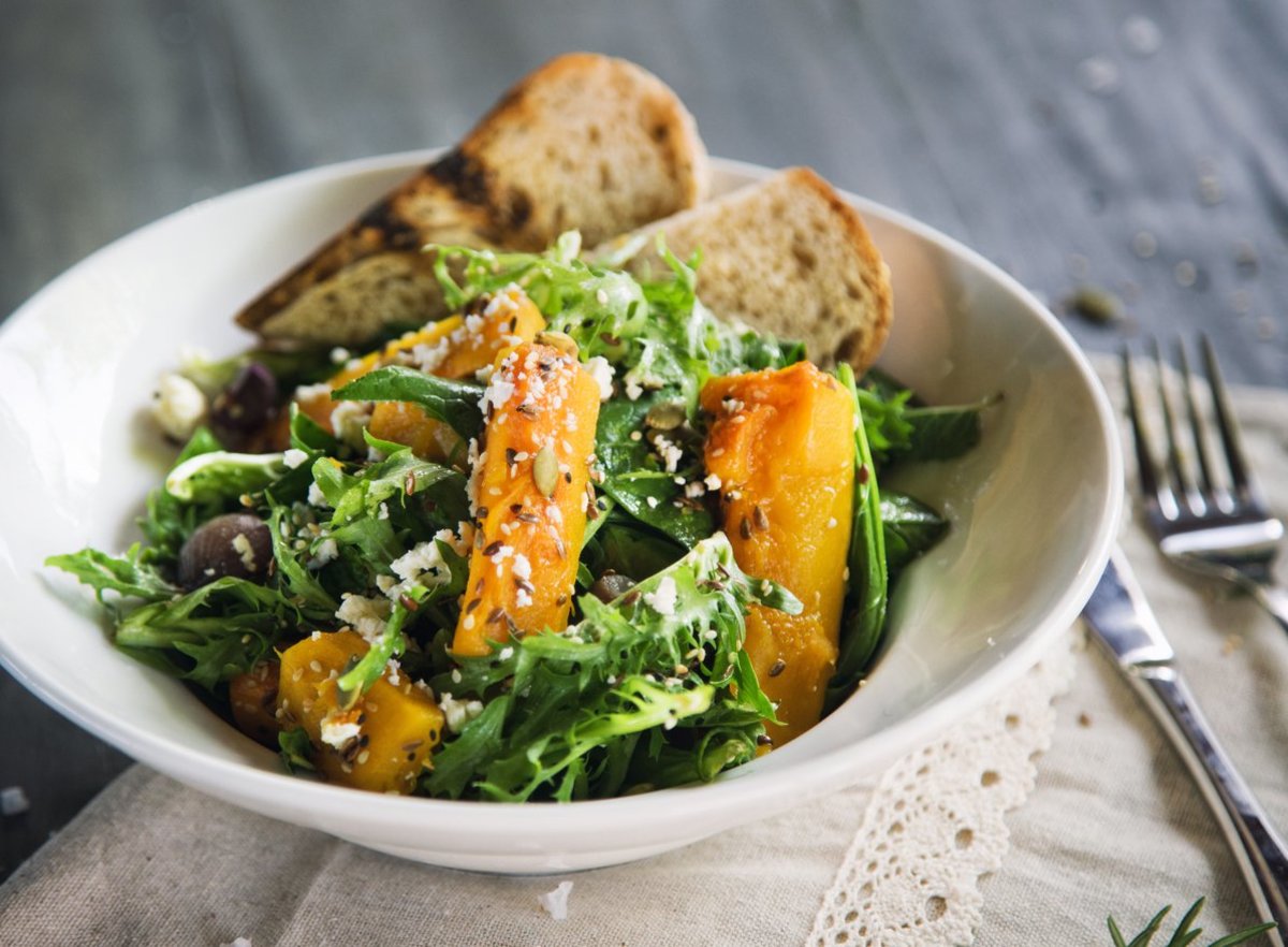 healthy salad recipes - pumpkin salad