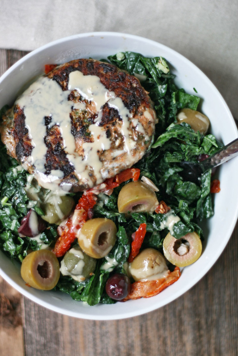 This Salmon Burger Recipe is a Match Made in Kale Salad Heaven