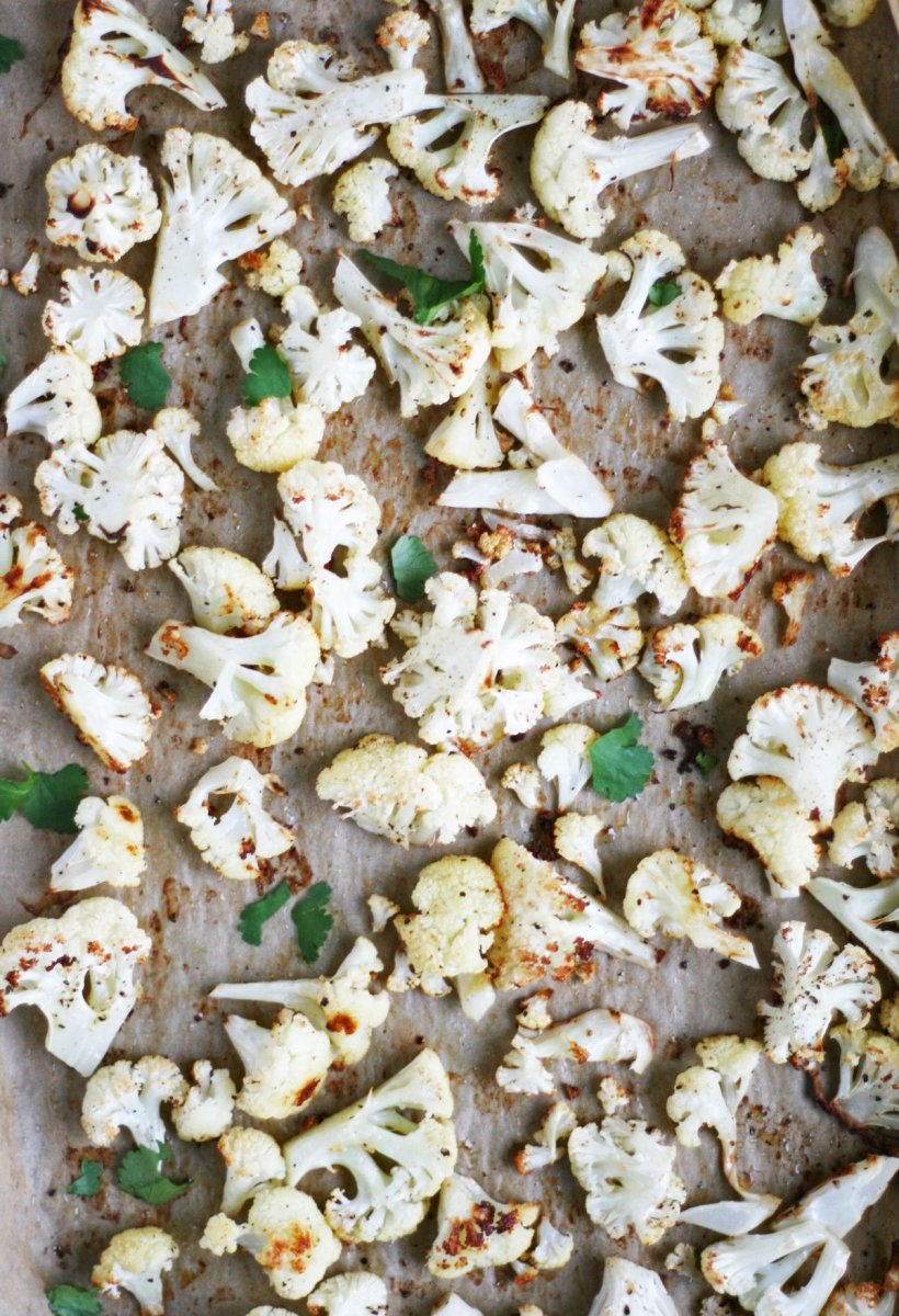 Gently browned and roasted cauliflower on a sheet pan to serve with your favorite dinner, how to roast cauliflower