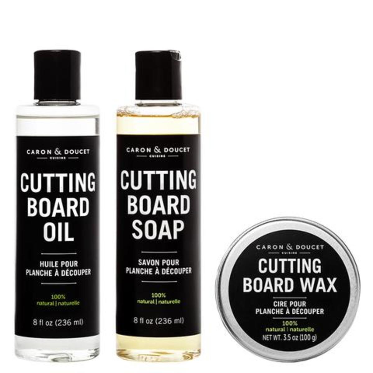 Caron and Doucet Cutting Board Oil, Soap, and Wax