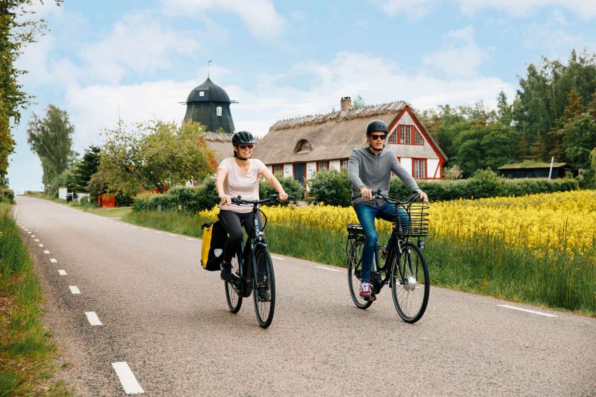 Bikers on a road in Helsingborg