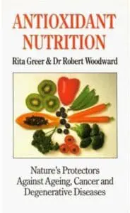 Colorful antioxidant-rich foods including kiwi, bell pepper, papaya, beans, carrots, and leafy