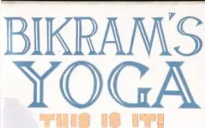 Bikram's Yoga "This Is It!" logo in blue and orange text