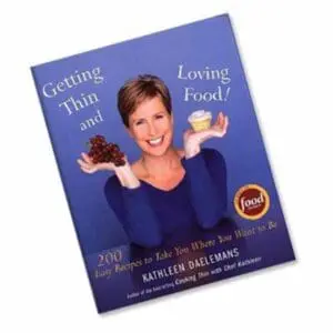 Cookbook cover "Getting Thin and Loving Food!" by Kathleen Daelemans with 700 recipes