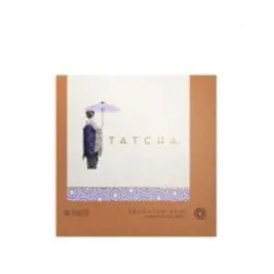 Tatcha skincare product box with minimalist design featuring an illustrated figure