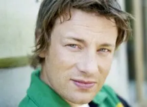 Jamie Oliver in green shirt
