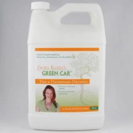 Laura Klin's Green Car Tire & Dashboard Dressing product bottle