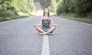 Woman meditating
