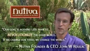 Nutiva founder and CEO John W Roulac with quote about revolutionizing food
