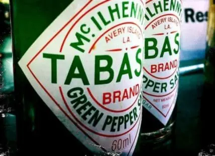 Tabasco green pepper sauce bottles