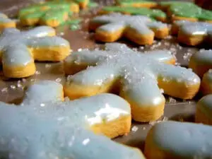 A batch of holiday cookies.
