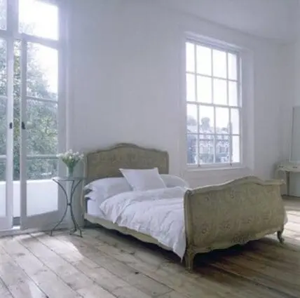 white bed