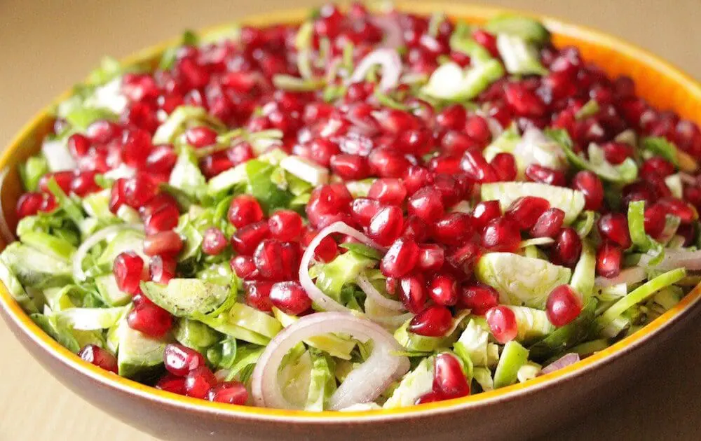 Brussels Sprouts Salad with Pomegranate: A Raw, Colorful Delight