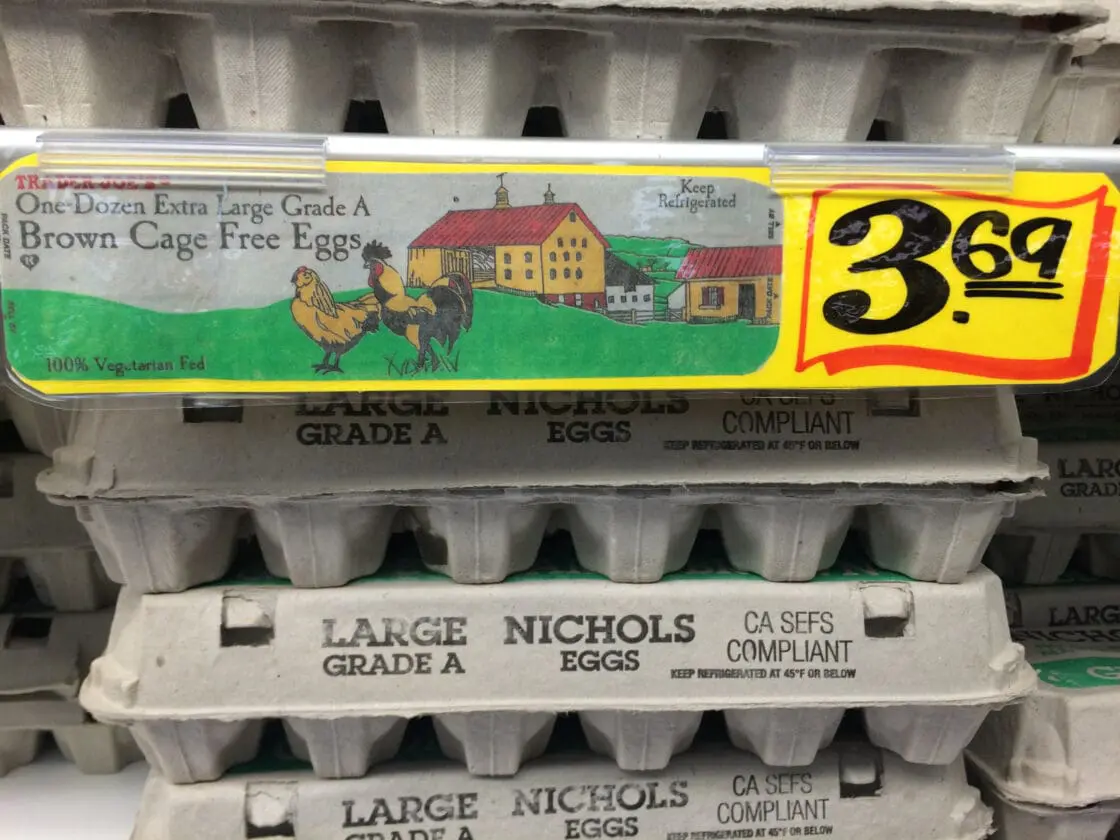 Cage free eggs Trader Joe's