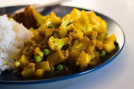 cauliflower peas