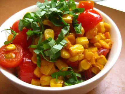 corn and tomatoes