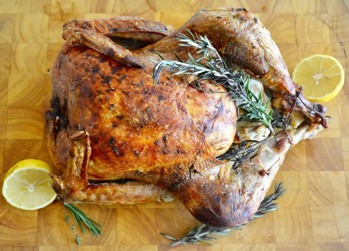Herb-Roasted, Apple Cider Vinegar-Brined Heritage Turkey