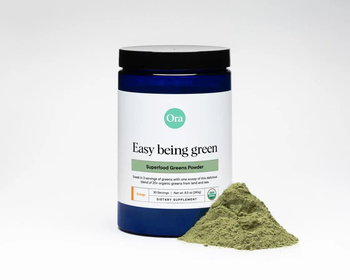 Ora Organic Easy Being Green Superfood Greens Powder.