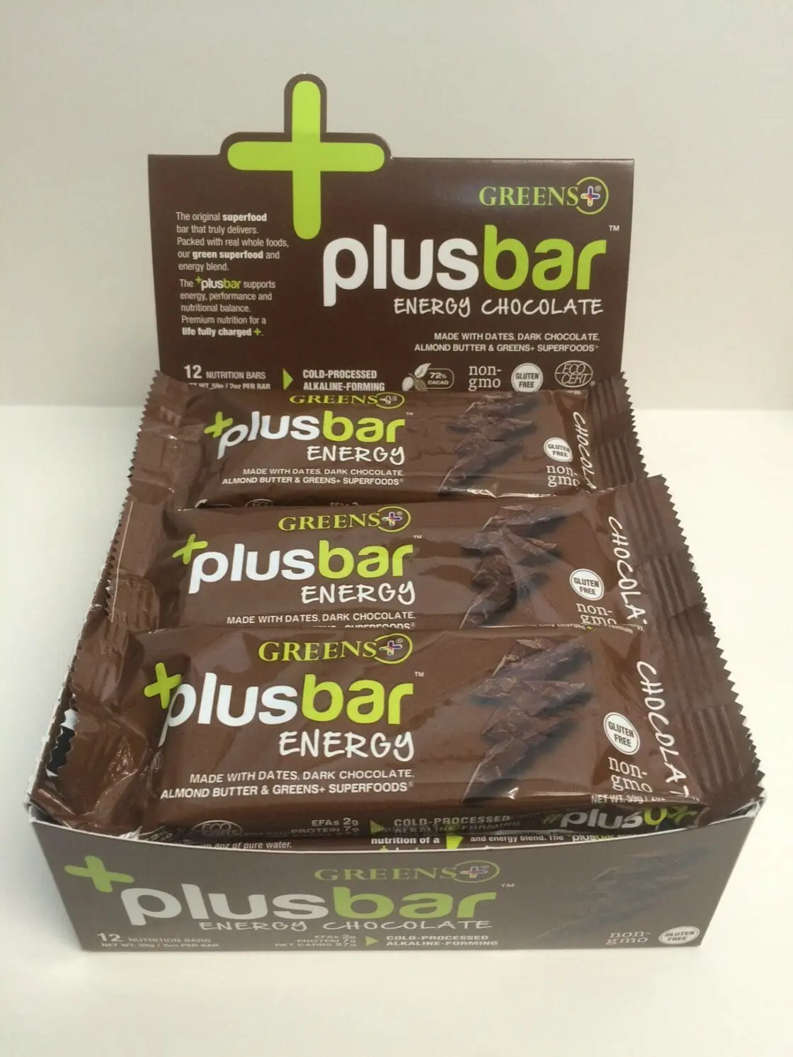 A Greens Plus energy chocolate bar