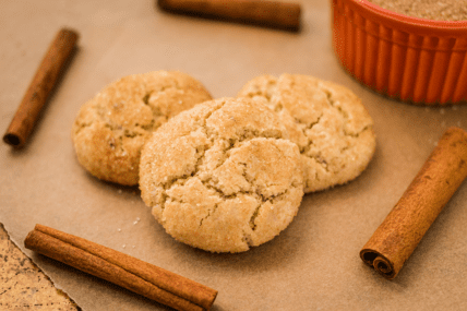 These gluten-free vegan snickerdoodles are what holiday dreams are made of. Crispy on the outside with a soft and chewy center.