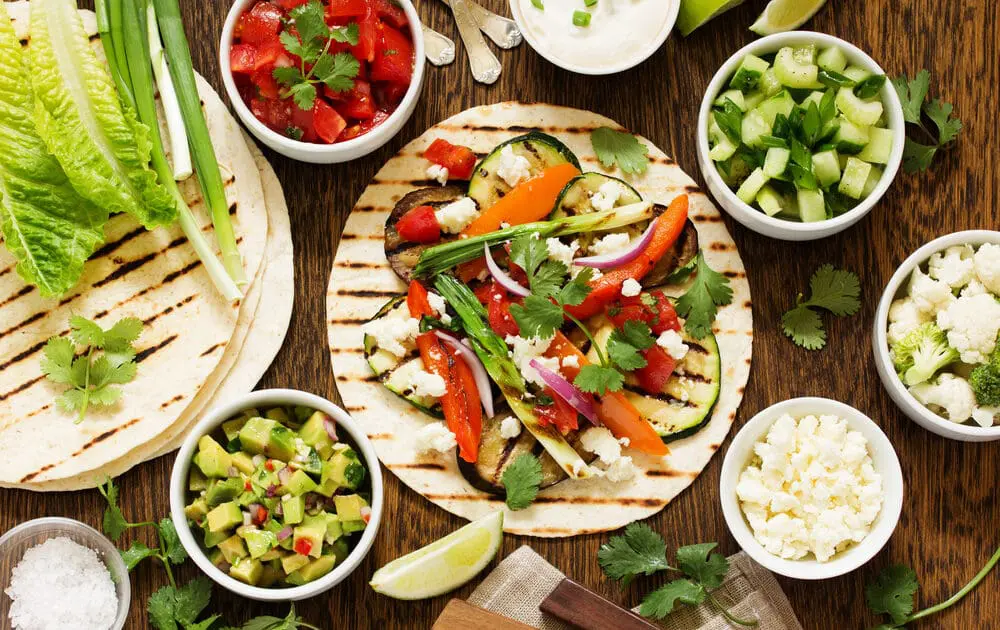 grilled vegetable fajitas