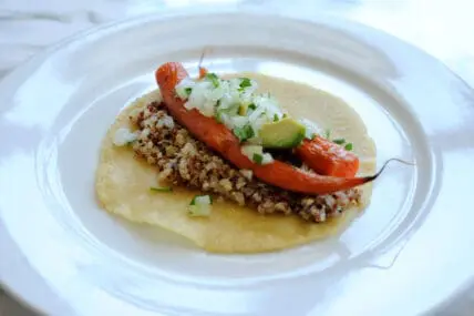 image of a taco made with corn tortillas from scratch