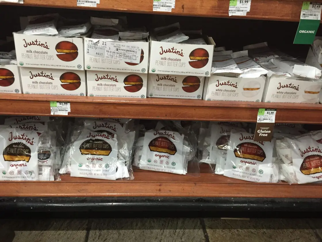 Organic chocolate peanut butter cups