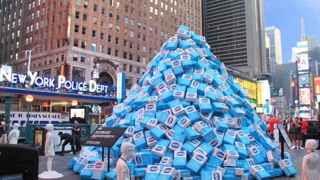 KIND Dumps 50,000 Pounds of Sugar in Times Square